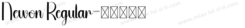 Newon Regular字体转换
